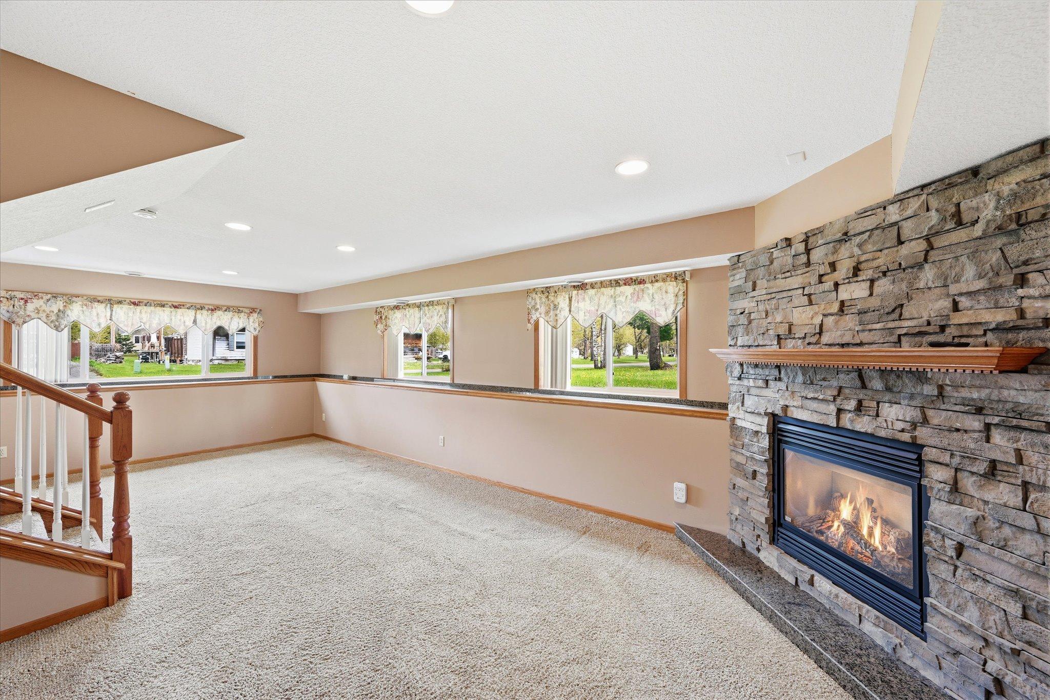 Stone Fireplace