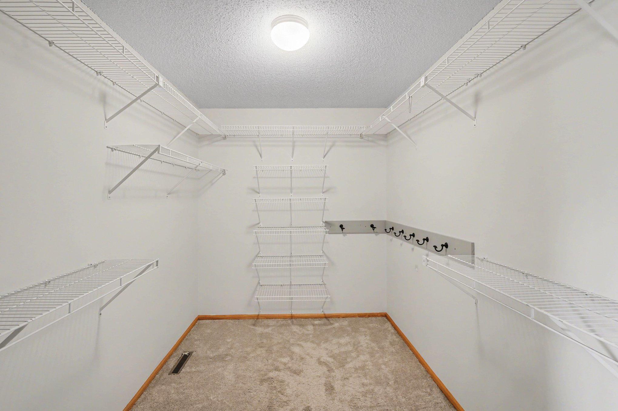 Primary walk in closet