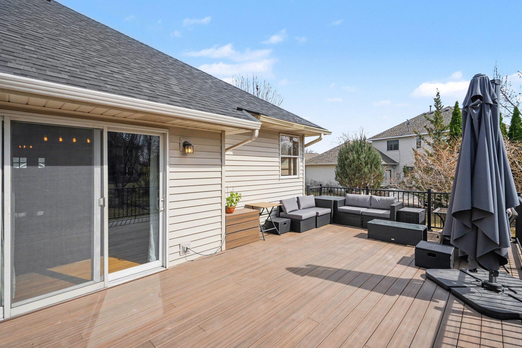 Enjoy the warmer months on this new deck!