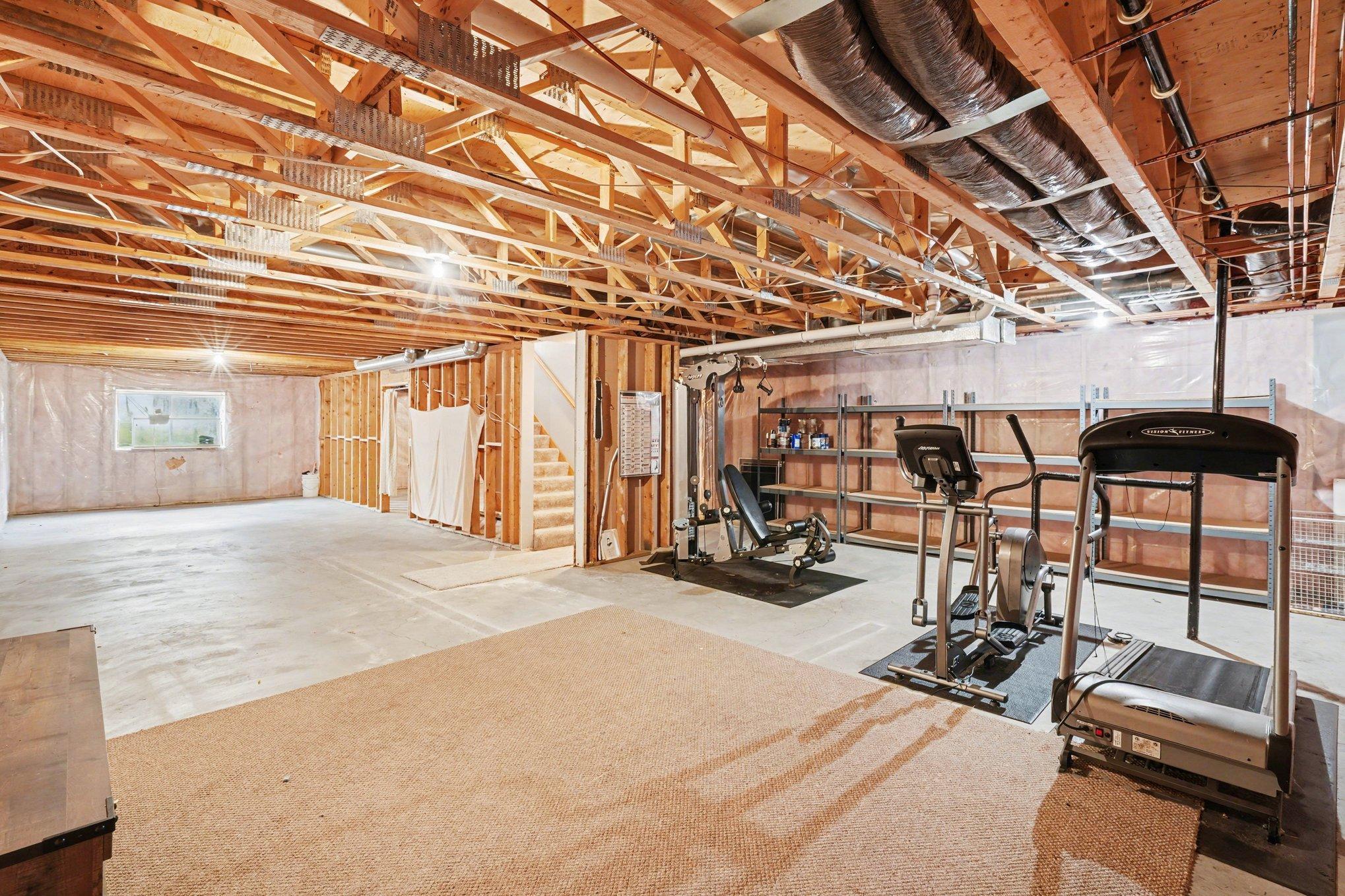 Expansion opportunity with this unfinished lower level.