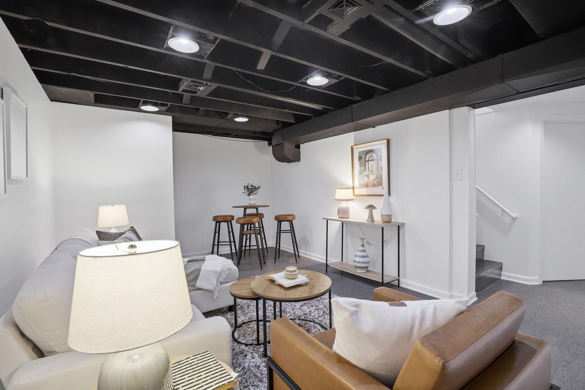 Finished lower level