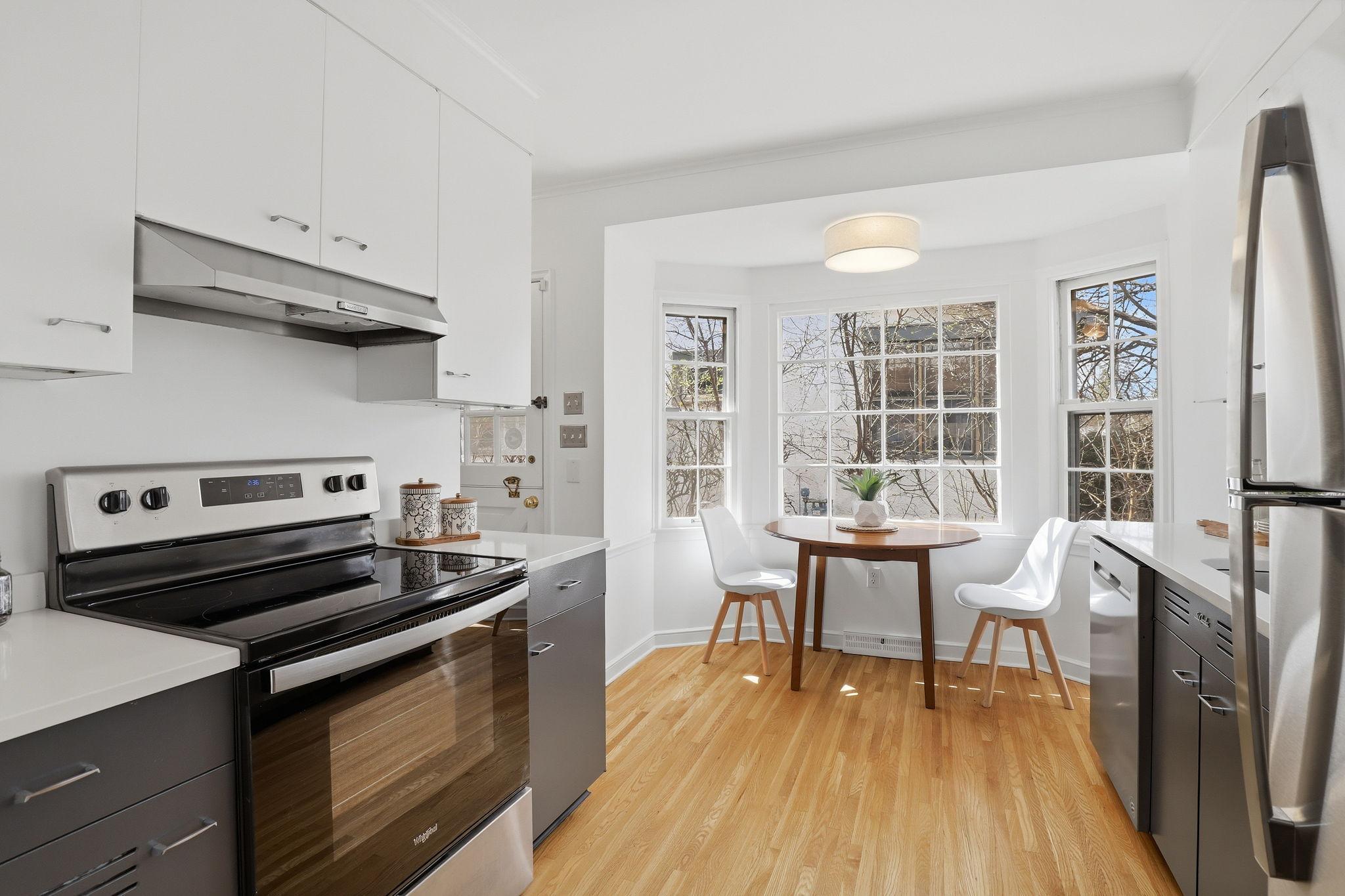 Sun filled eat-in kitchen