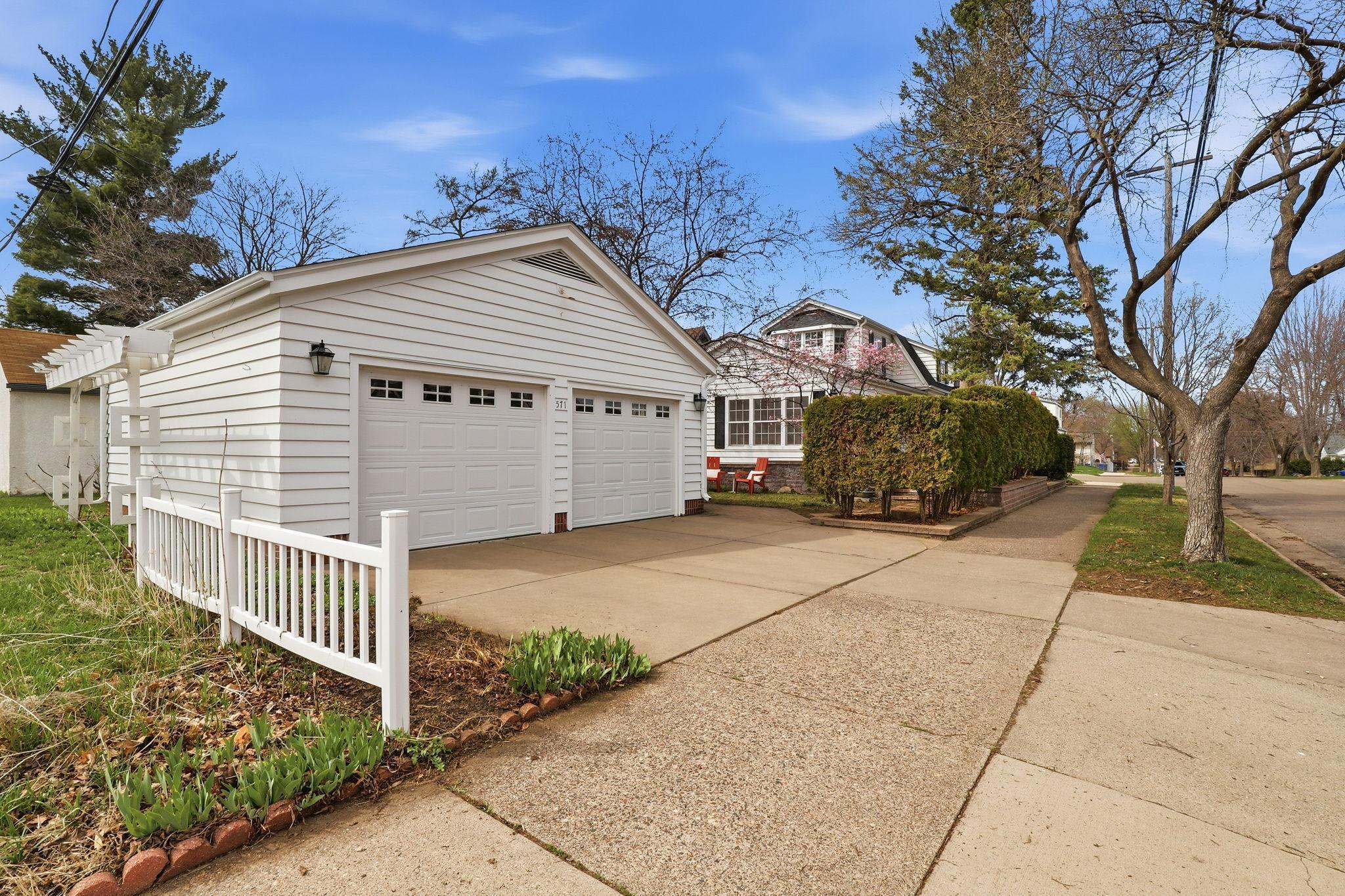 Two car garage with private driveway