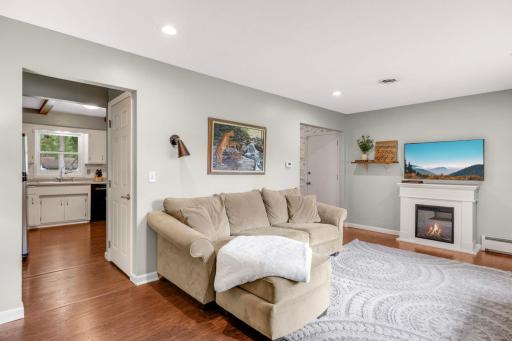 Your view as you enter the front door. Bright, welcoming and cozy.