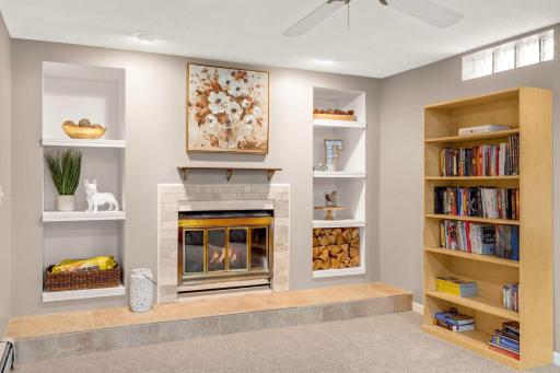 The basement has a wonderful wood burning fireplace.