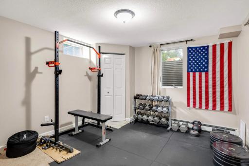 This is the 4th bedroom, with a 3/4 bathroom connected. Sellers will carpet at their expense if buyer desires.