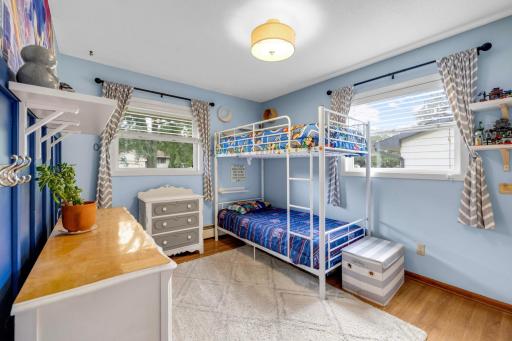 This is the second main level bedroom, and a great size with lots of natural light.
