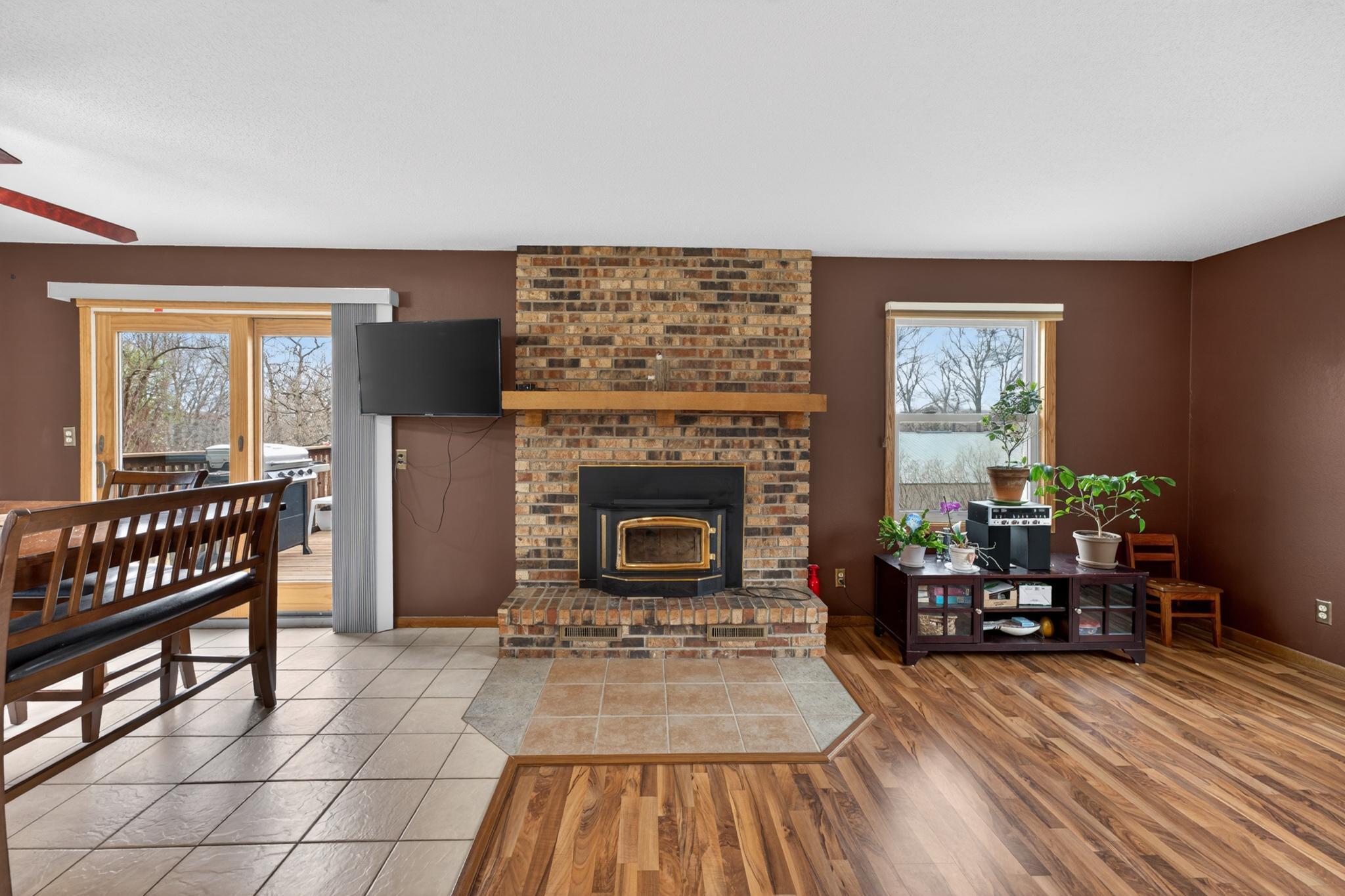 Wood Burning Fireplace