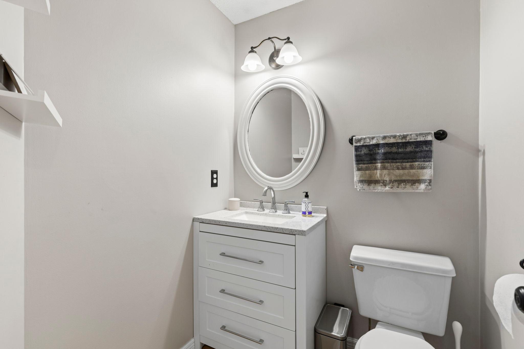 Main level powder room