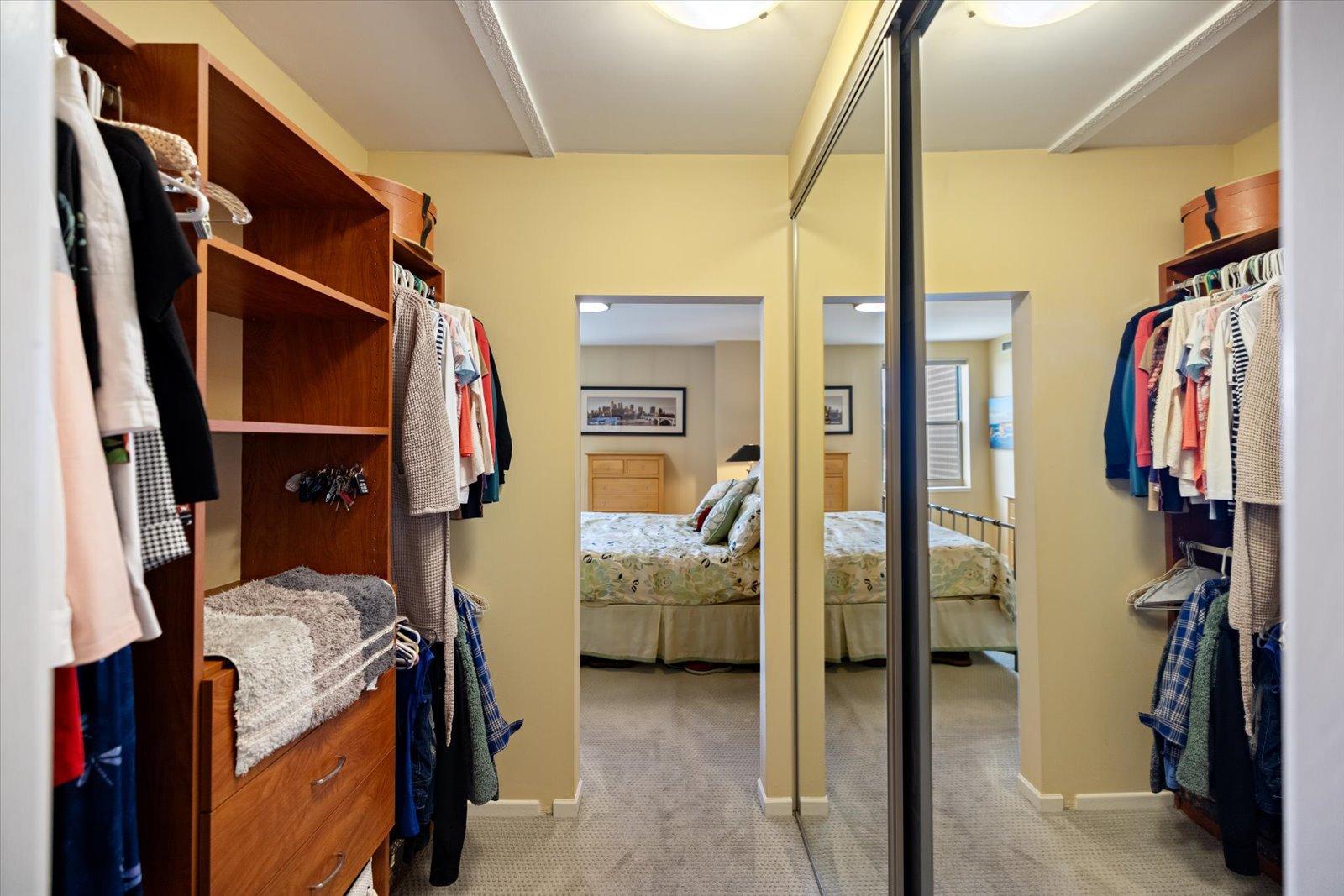 Twin Closets in Primary Bedroom