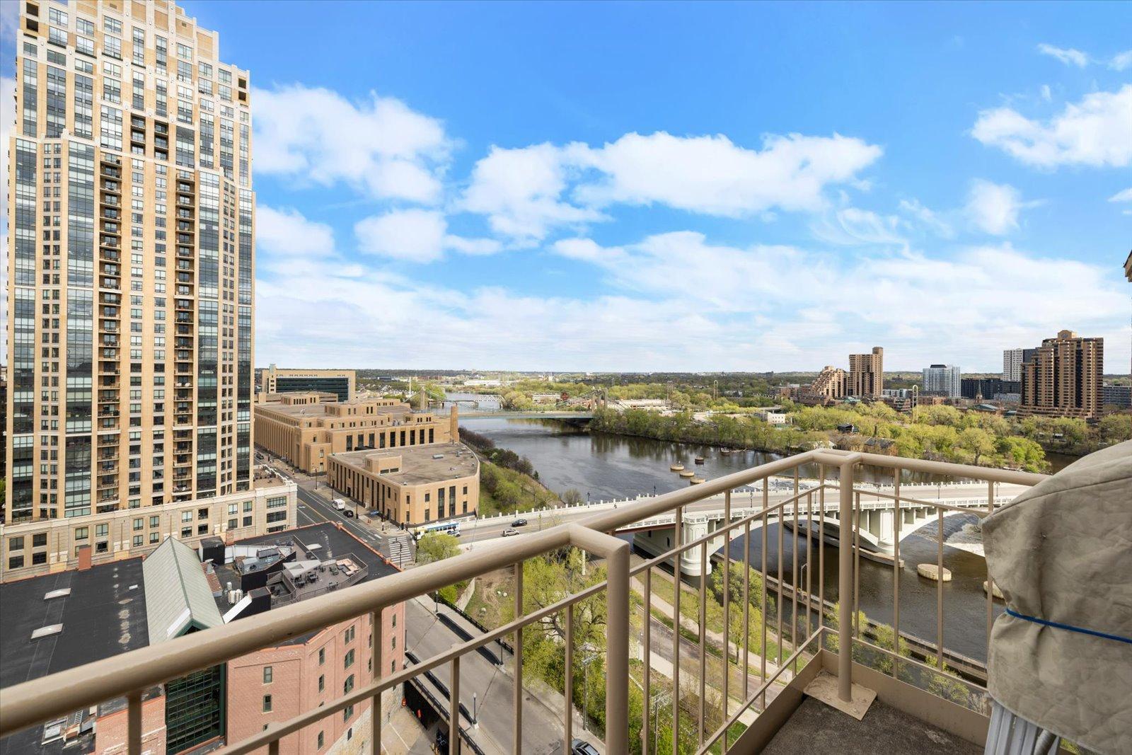 Balcony View - Northwest Facing (3rd Ave. Bridge/St. Antony Falls/NE MPLS)