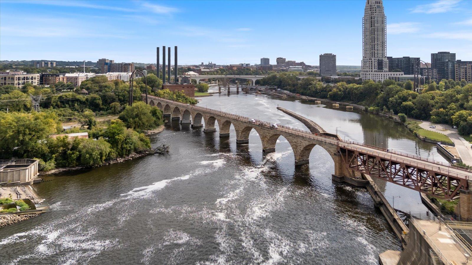 Stone Arch Bridge Facing University of Minnesota
