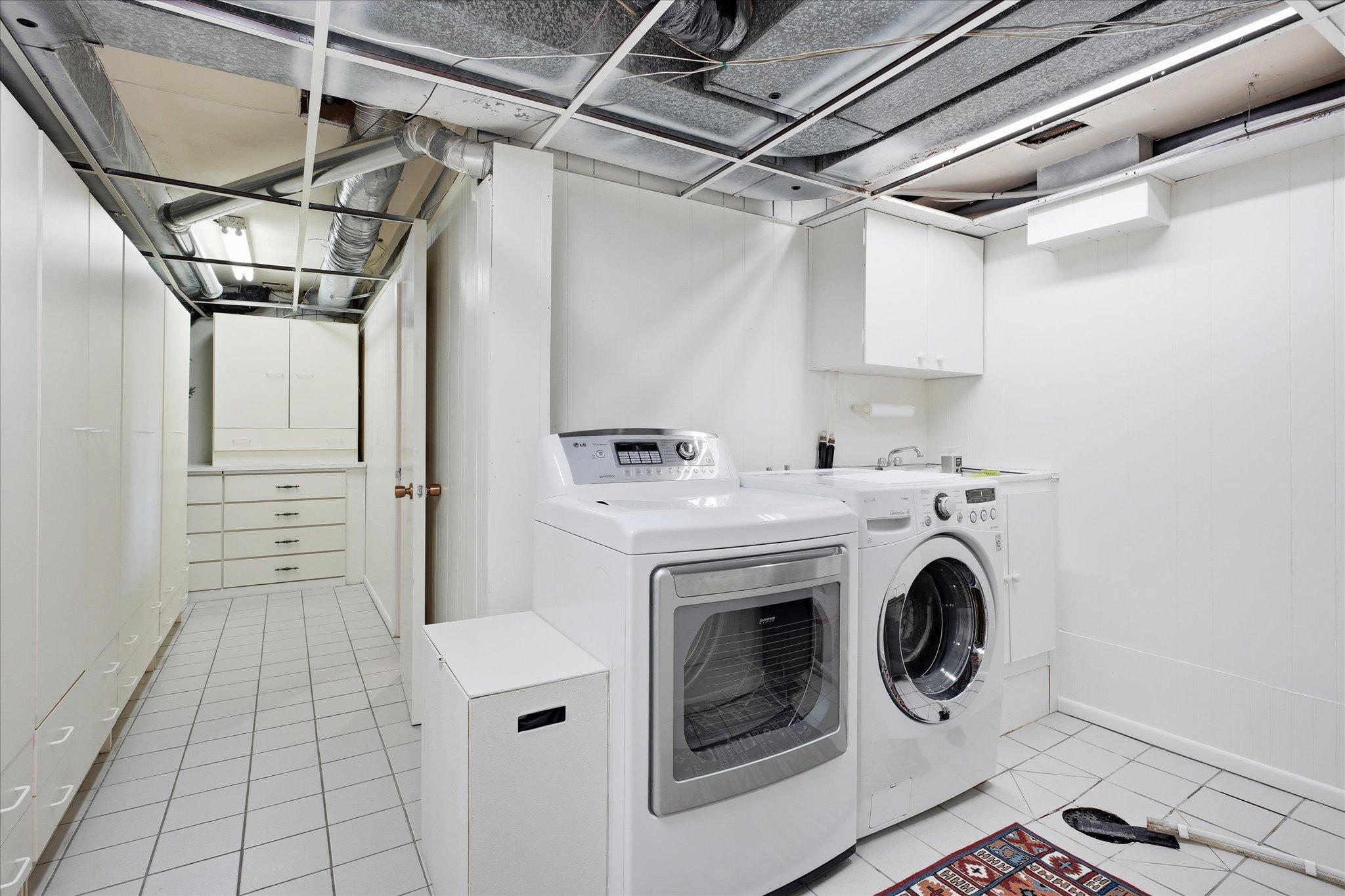 Laundry room has tons of storage
