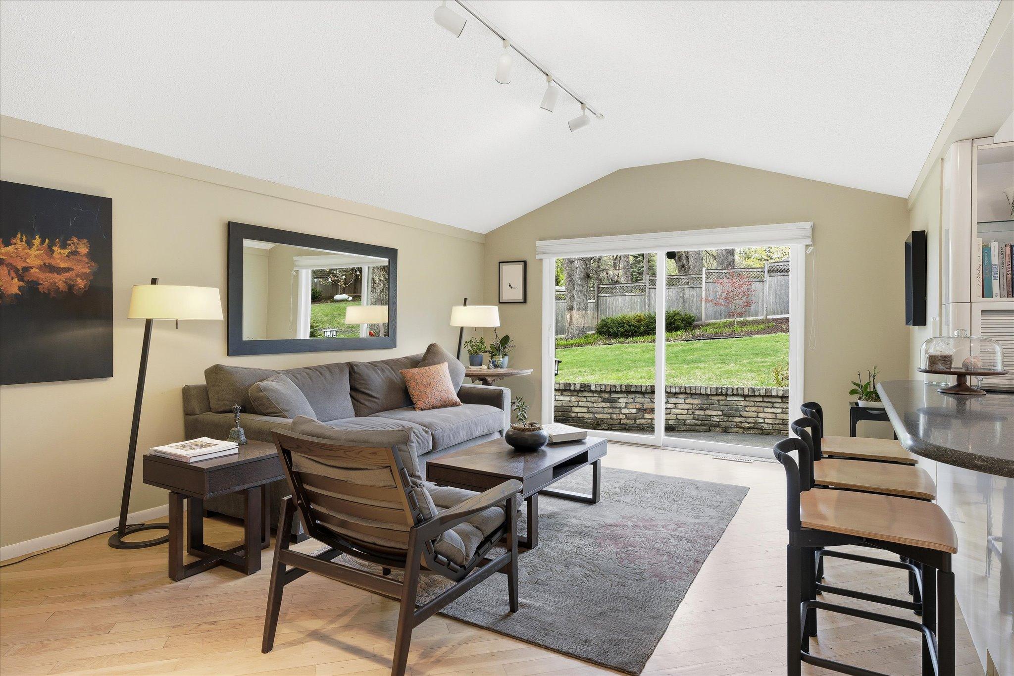 Family room opens up to the backyard patio