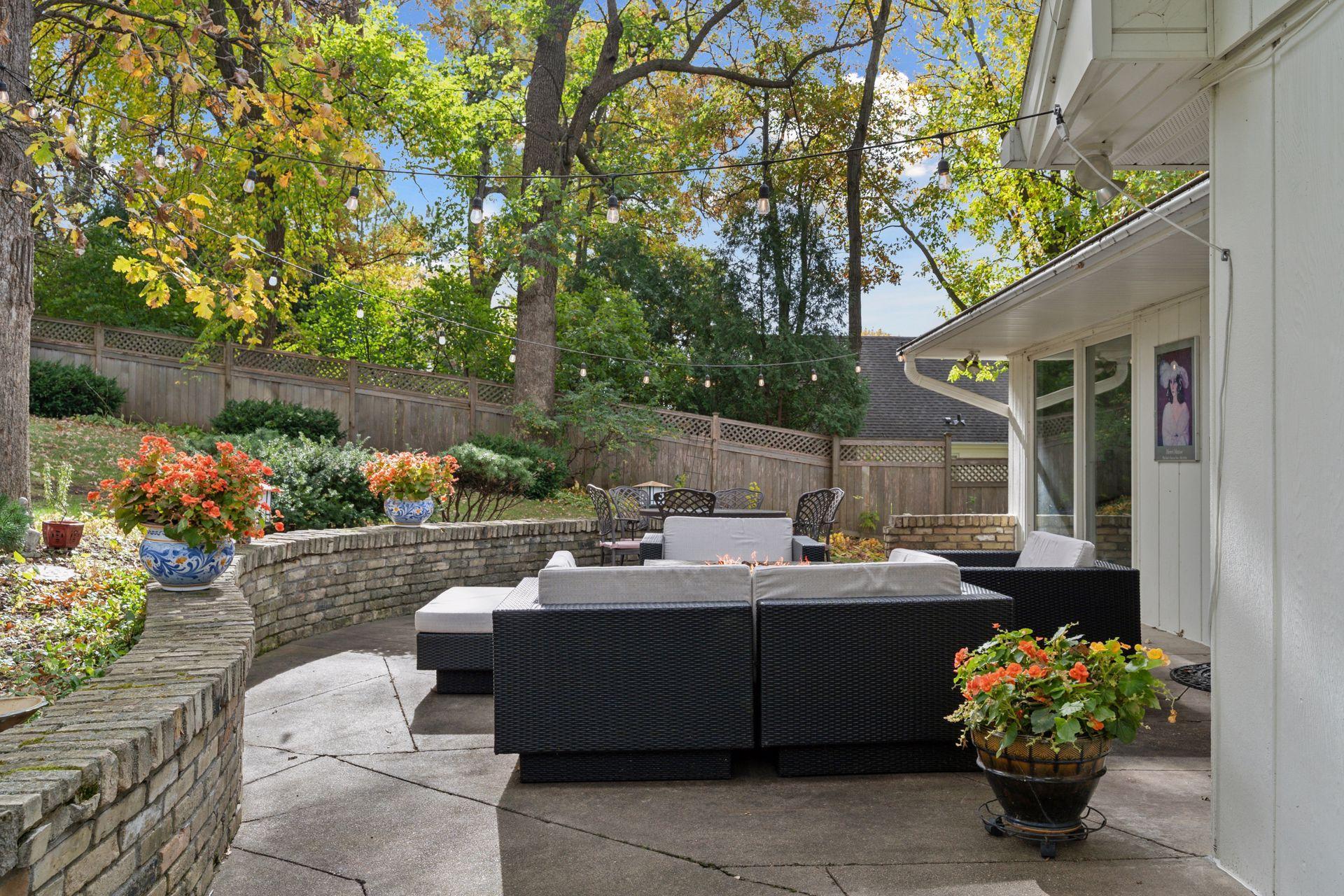 Large backyard with fabulous patio space
