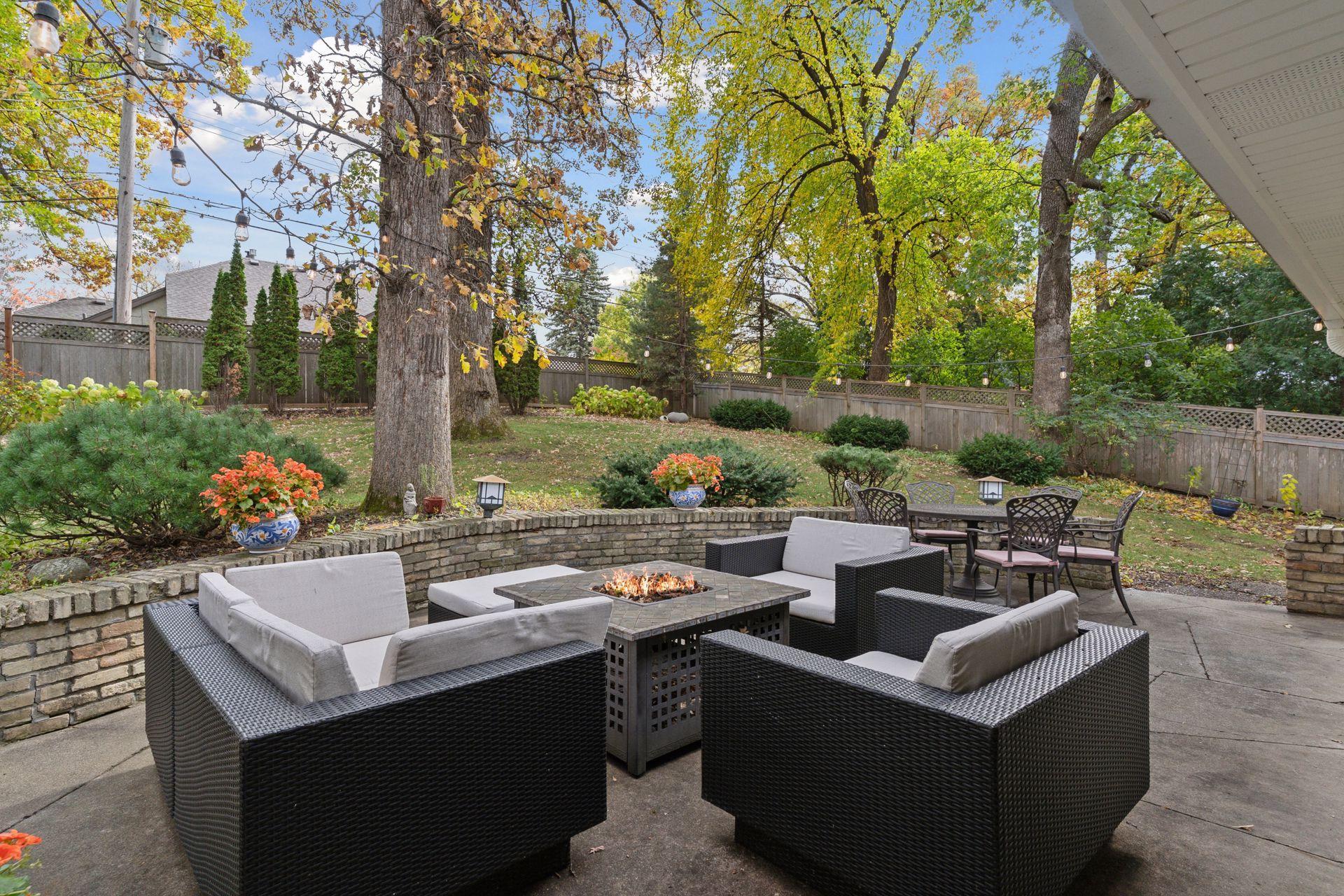Large backyard with fabulous patio space