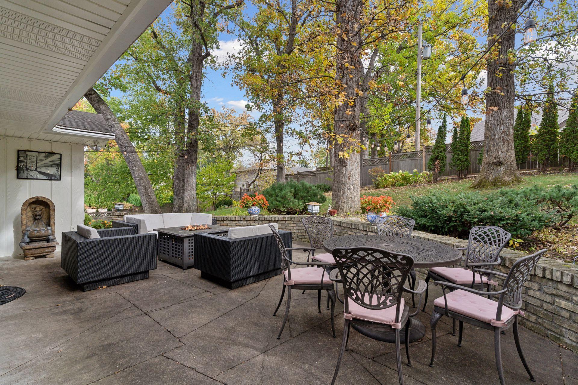 Large backyard with fabulous patio space