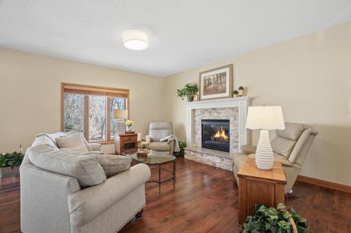 Main Level Living Room with Gas Fireplace