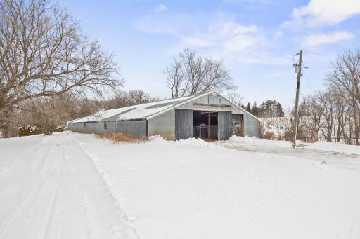 40'x120' Storage Shed. Partial concrete floor in front area of shed. Fully equipped with many light fixtures and outlets!