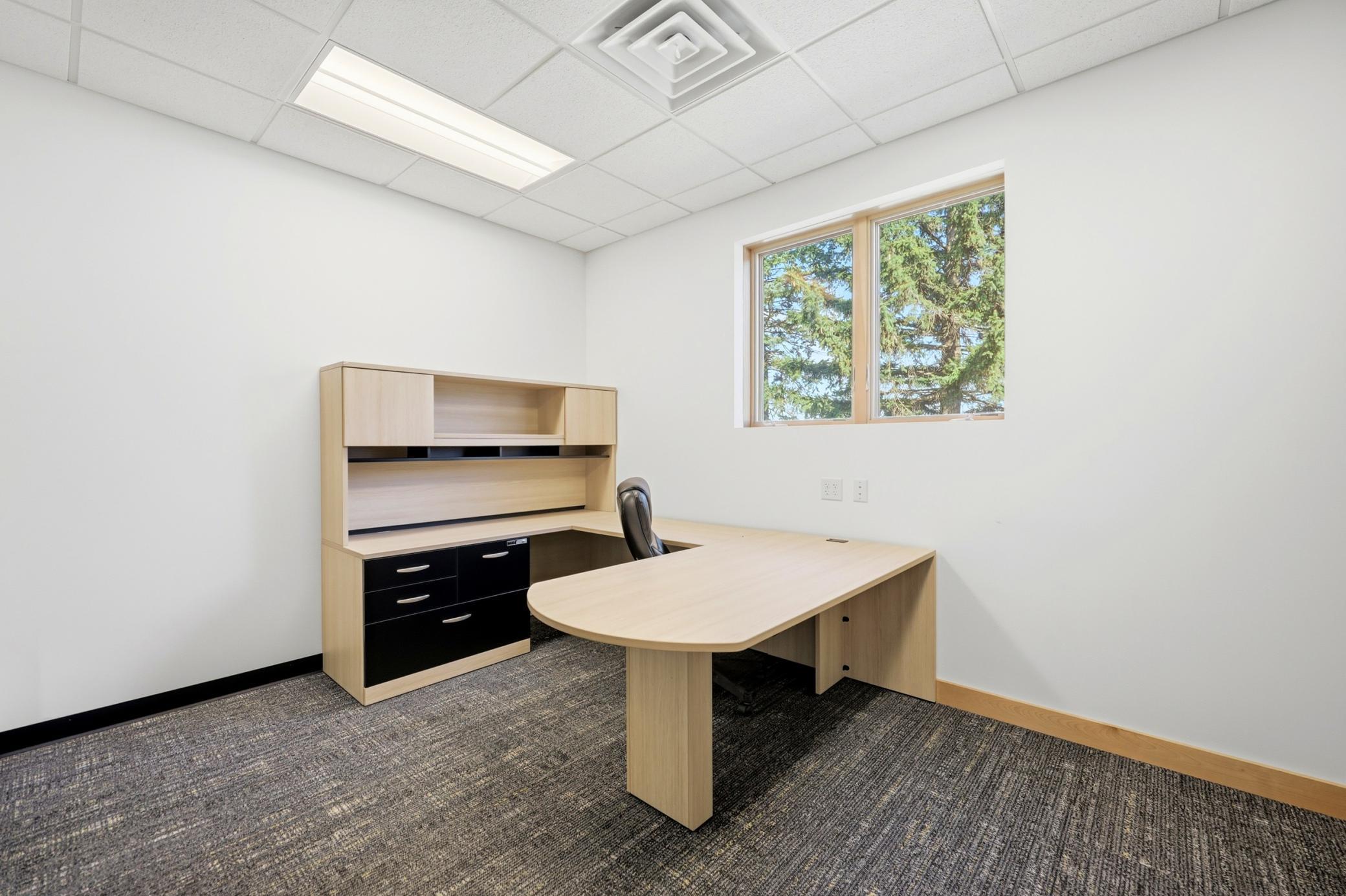 42'x68' Morton building converted into a high-end office with multiple offices, a conference room, advanced technology