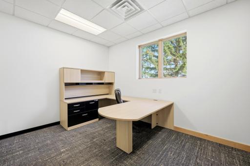 42'x68' Morton building converted into a high-end office with multiple offices, a conference room, advanced technology