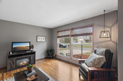 The hardwood floors were recently refinished.