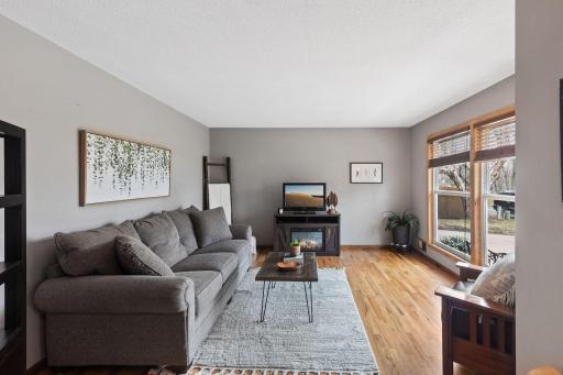 The main level living room is large and inviting.