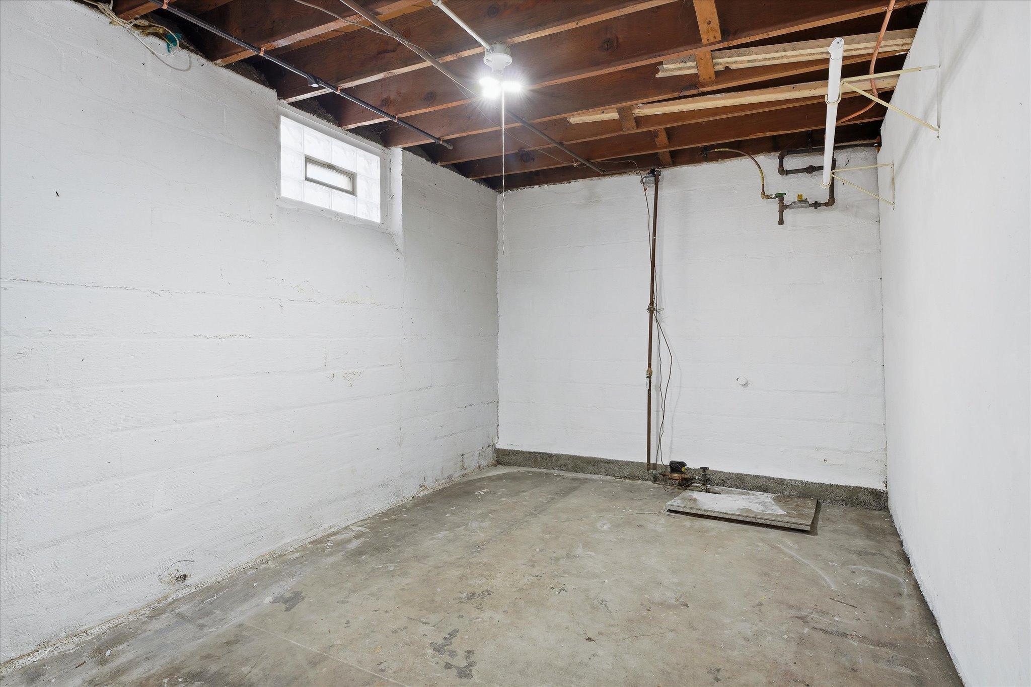 Good storage in basements.