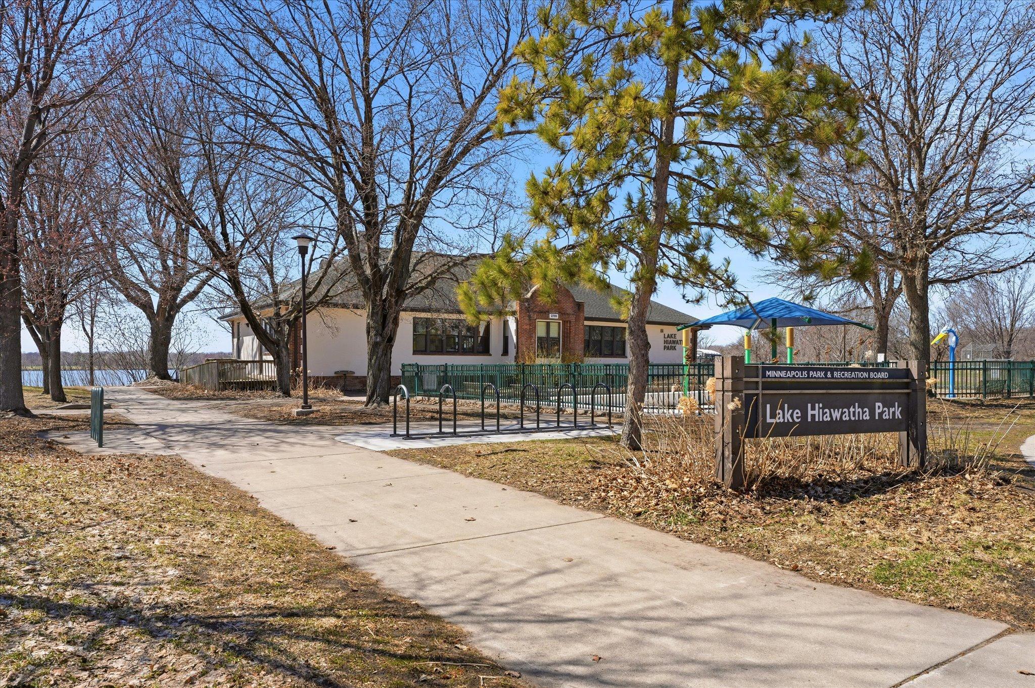 Hiawatha Lake & Park one block away.