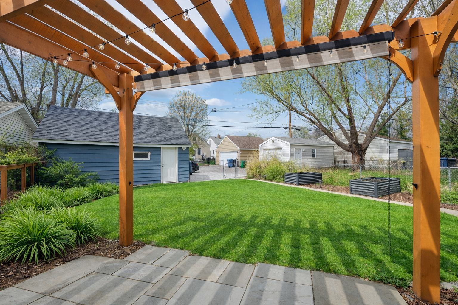 Enhanced photo view from pergola