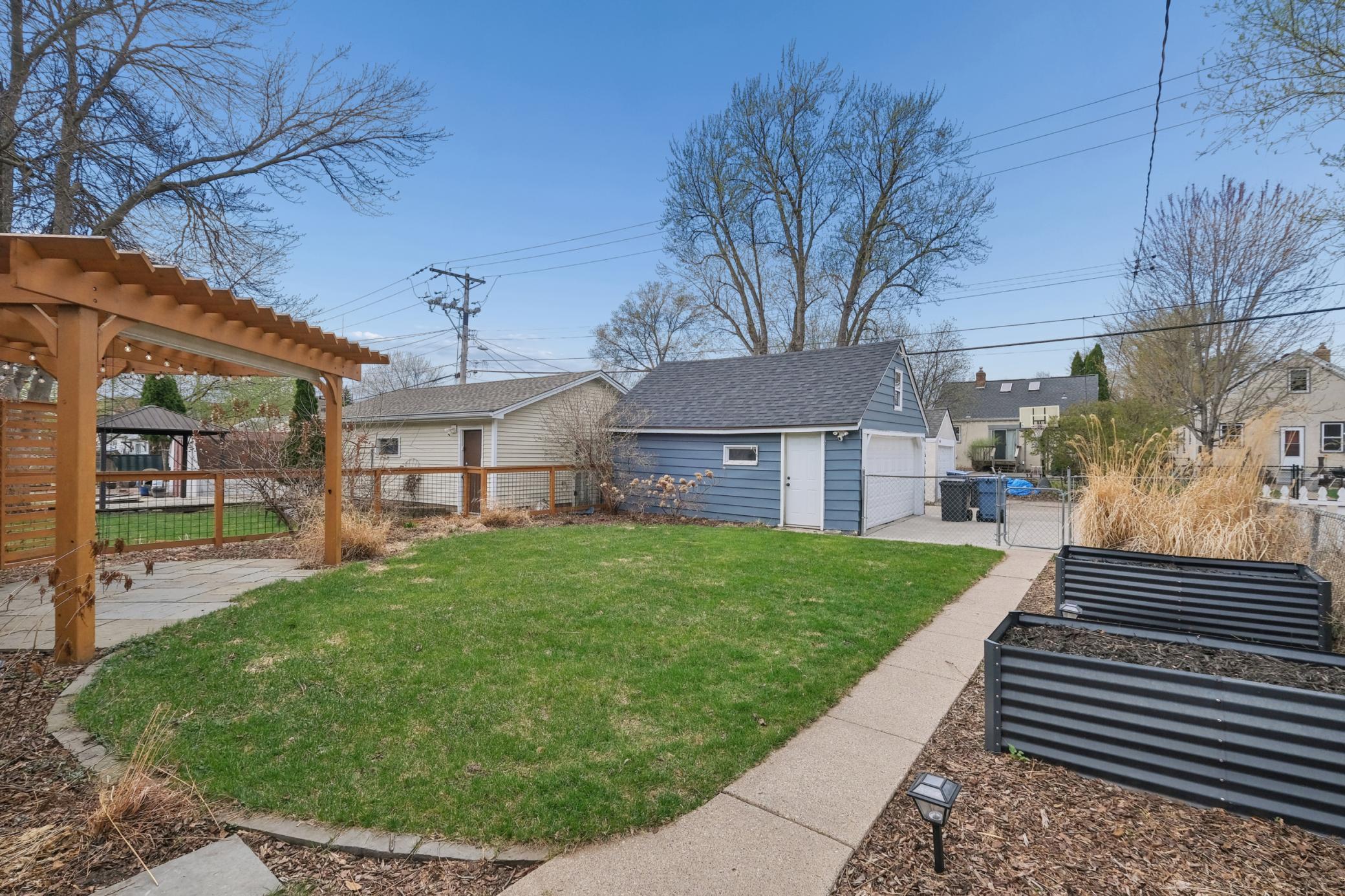 Fenced in yard is perfect