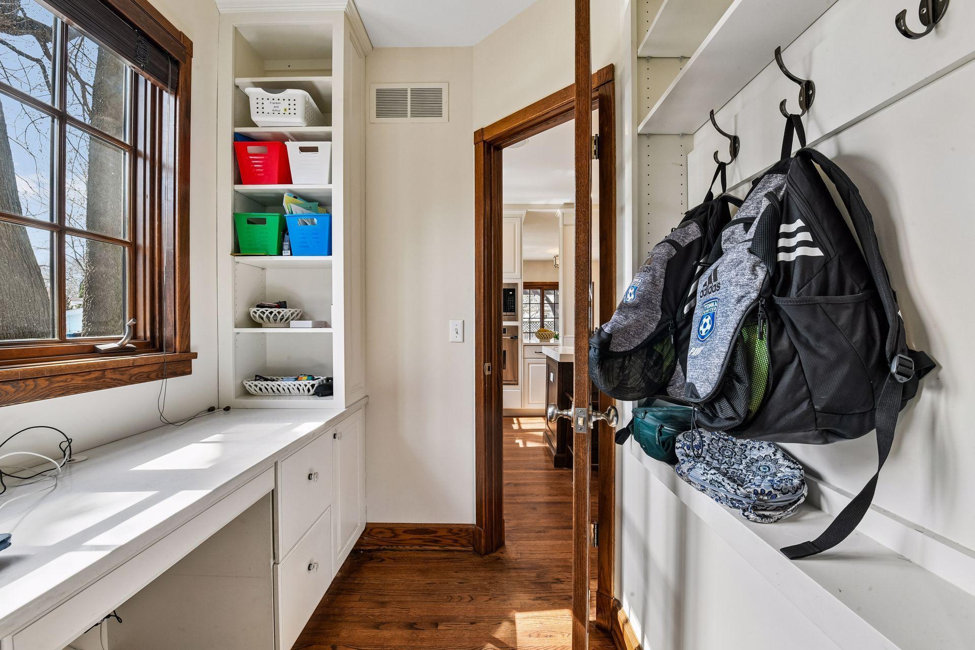 Functional main floor workspace