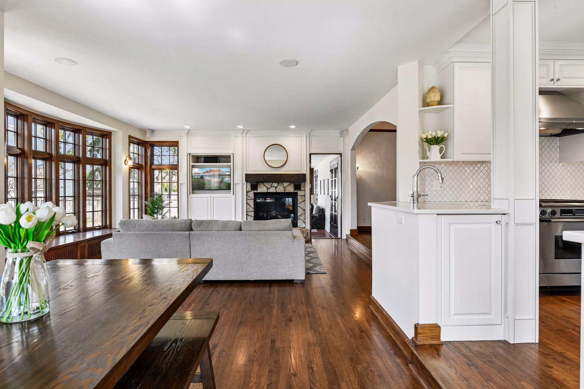 Informal dining looking to family room