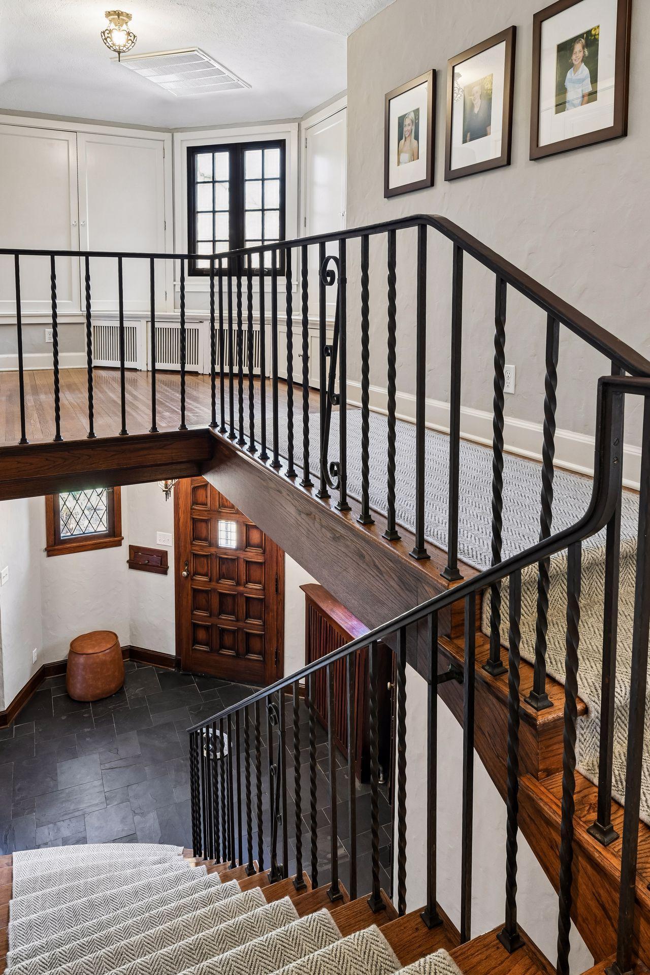 Original wrought iron staircase