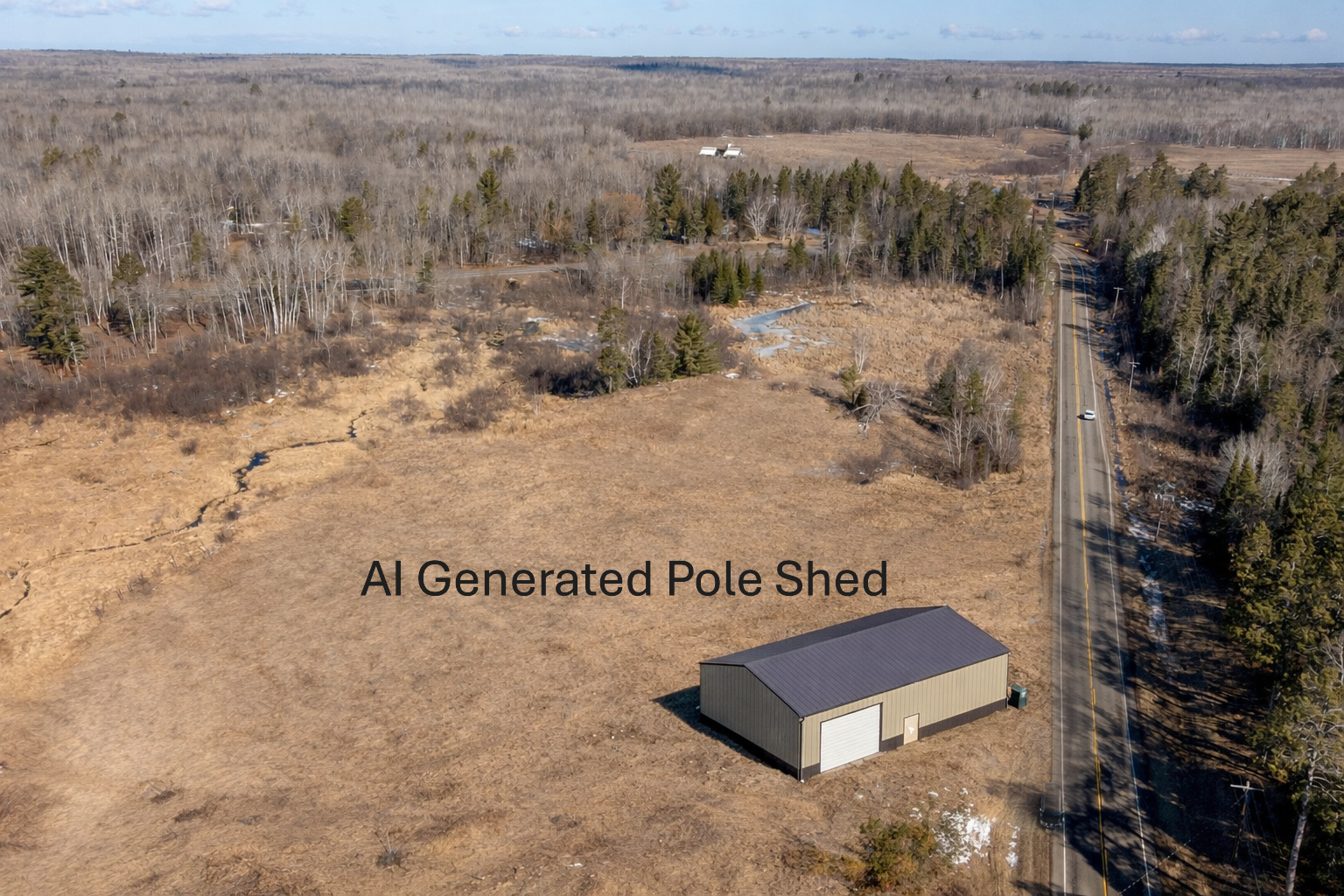 AI Generated Pole Shed