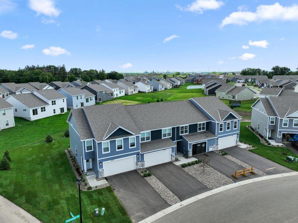 The Finley and the Elliot home plans at Ardan Place in Rosemount. Photo is of similar homes. Options and colors may vary. Ask Sales Agent for details.