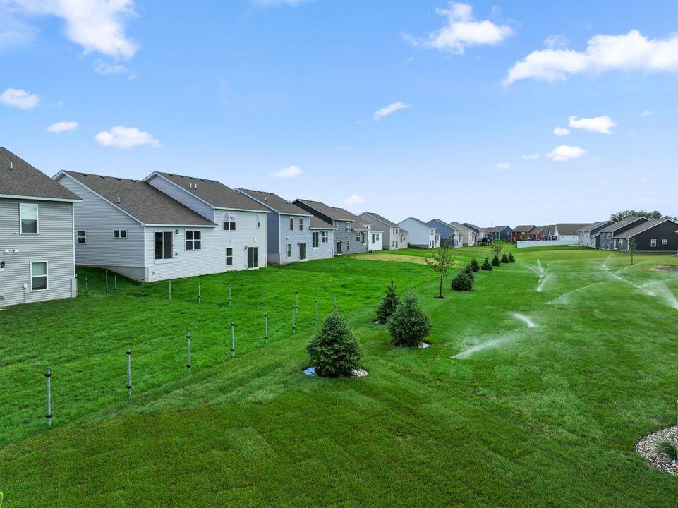 Open space behind homes at Ardan Place in Rosemount.
