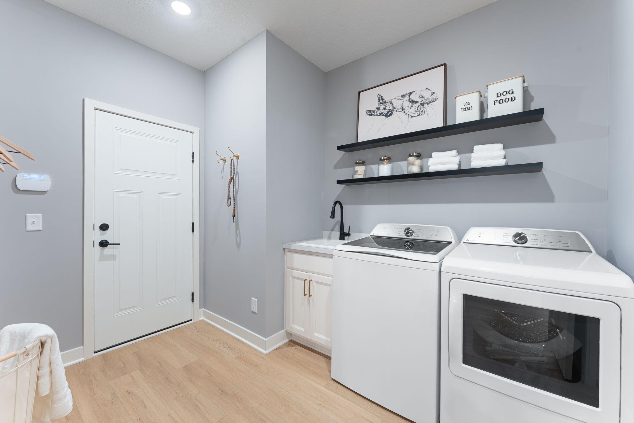 Laundry Room -staged model - showing for representational purposes only, Finishes will be different.