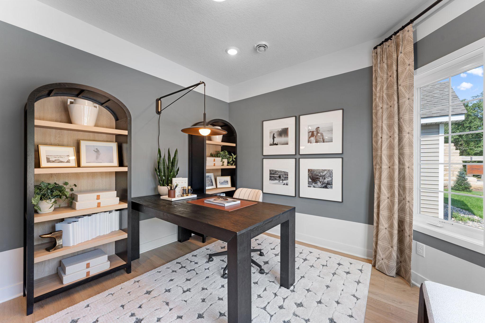 Front Den/Flex Room - staged model - showing for representational purposes only, Finishes will be different.