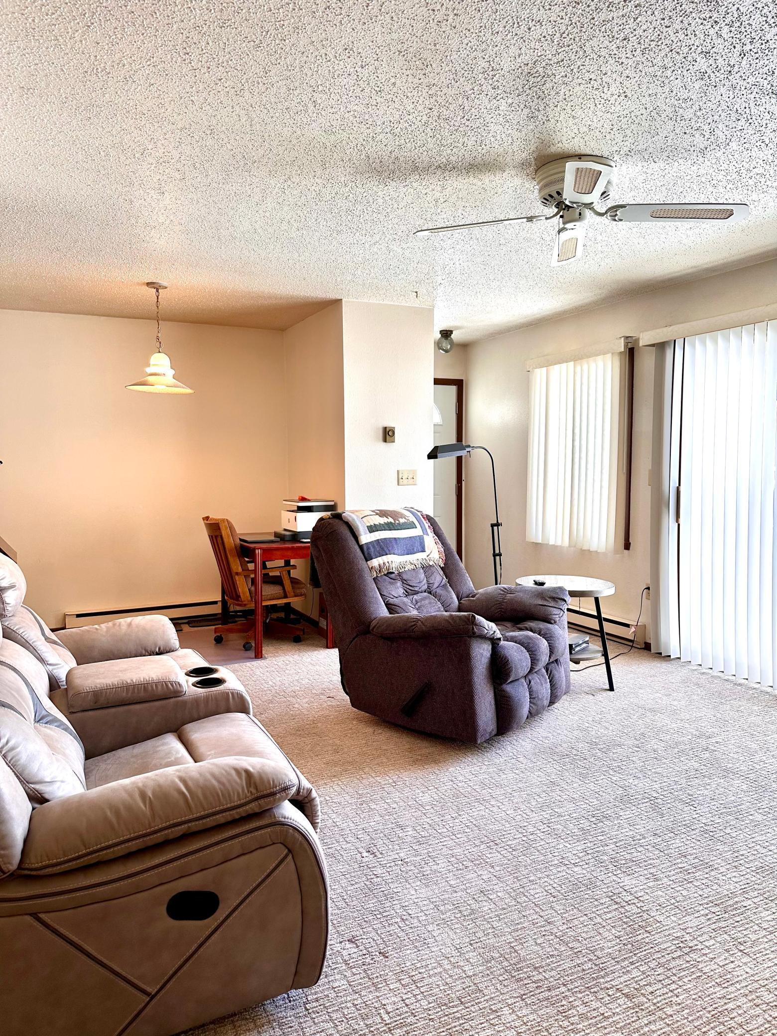 Living room looking into dining and entry