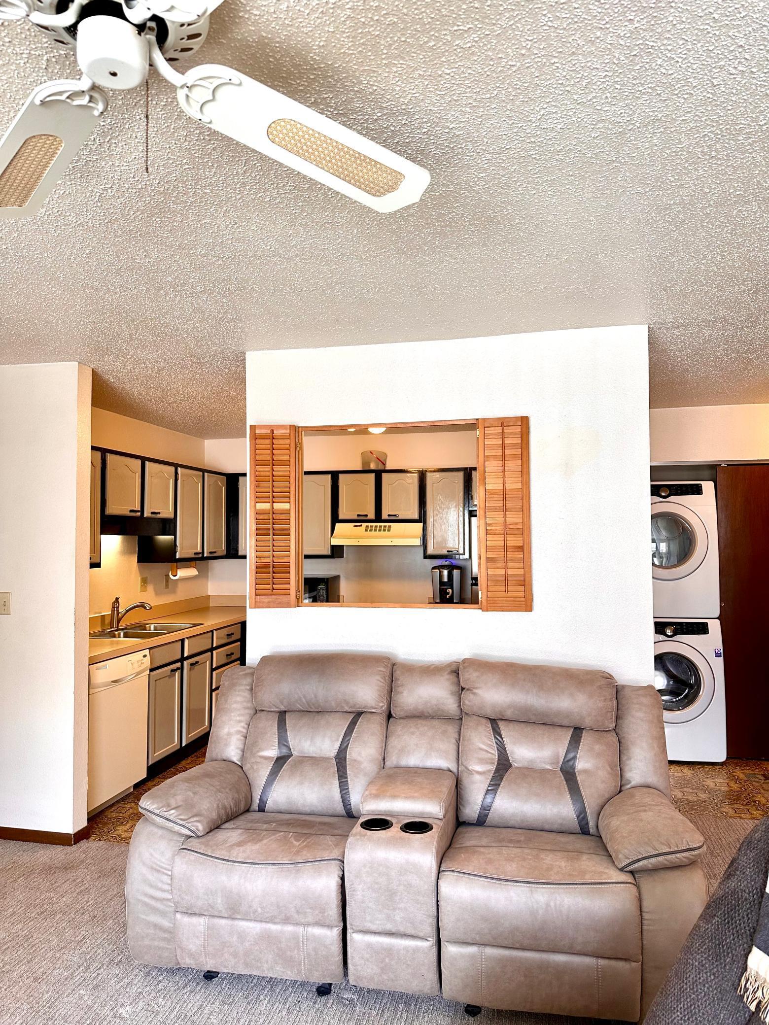 Living room to Kitchen and laundry