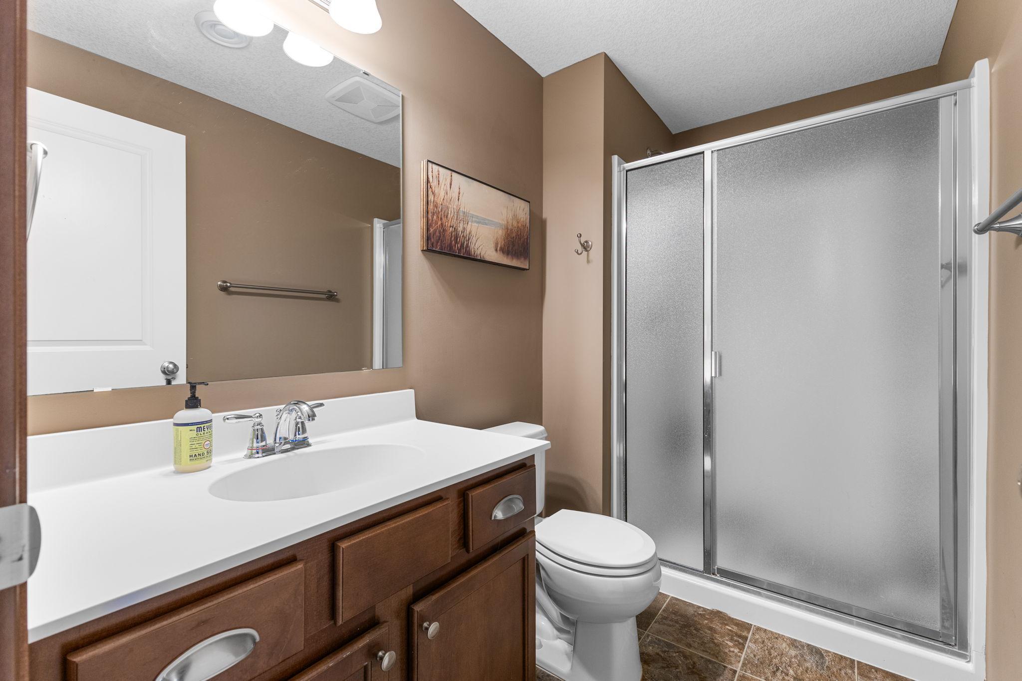 Lower level 3/4 bath