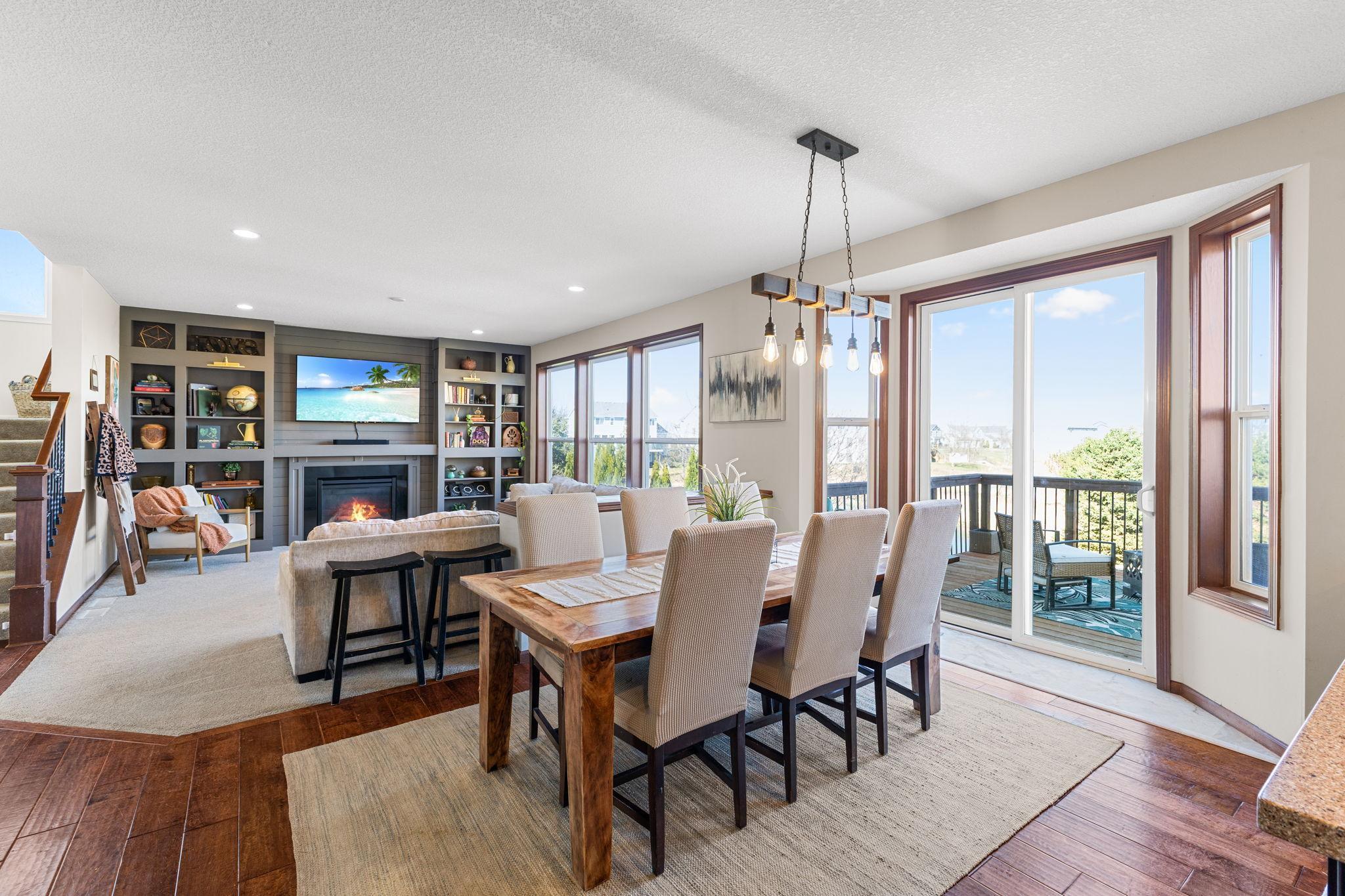 Spacious dining area