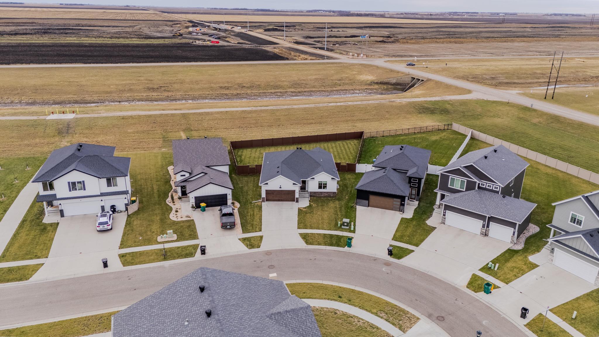 Aerial view of house