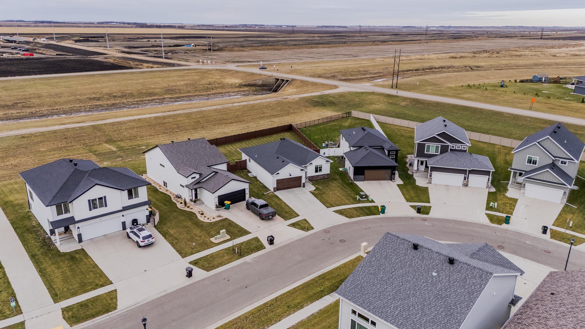 Aerial view of house