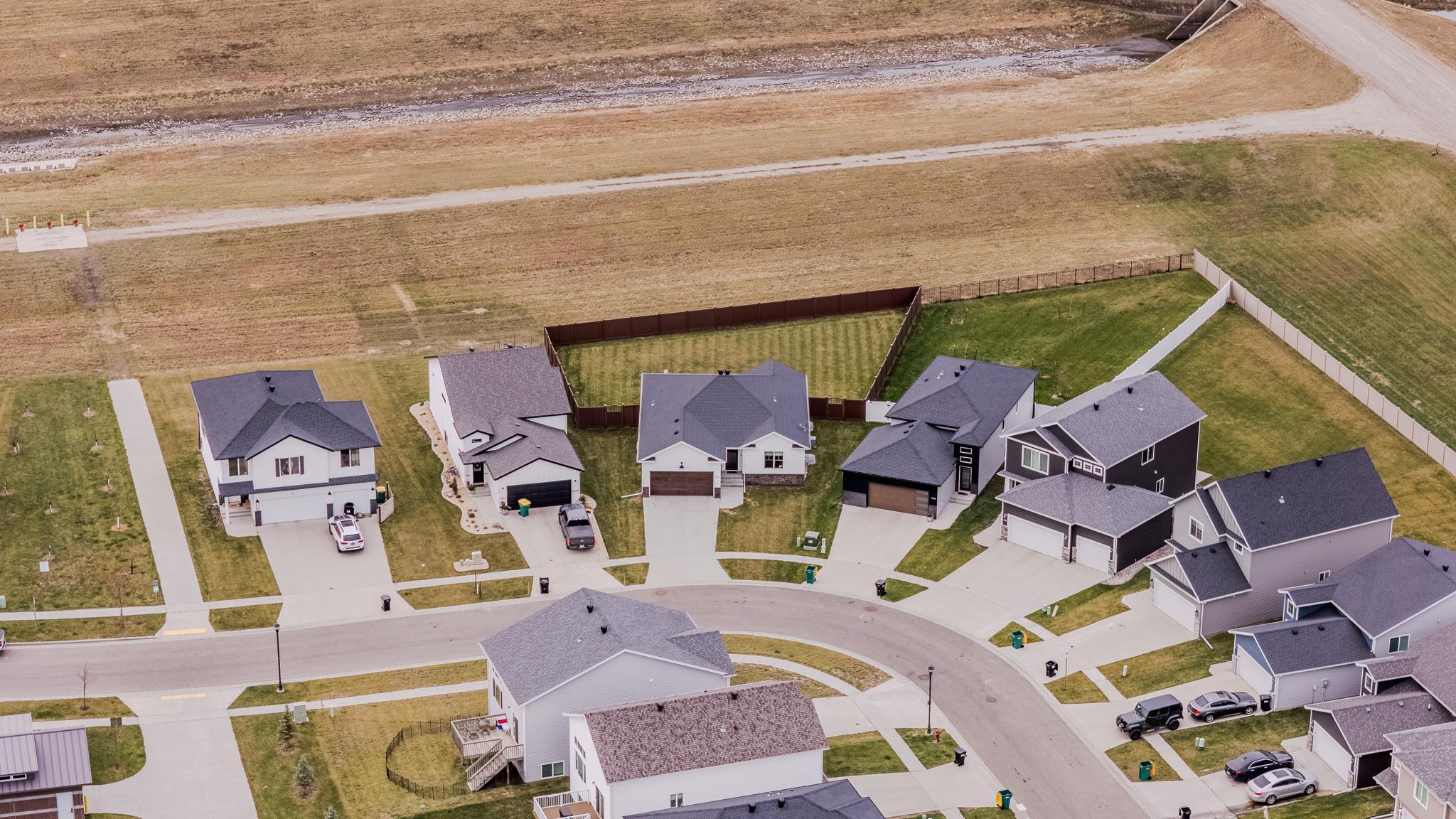Aerial view of house