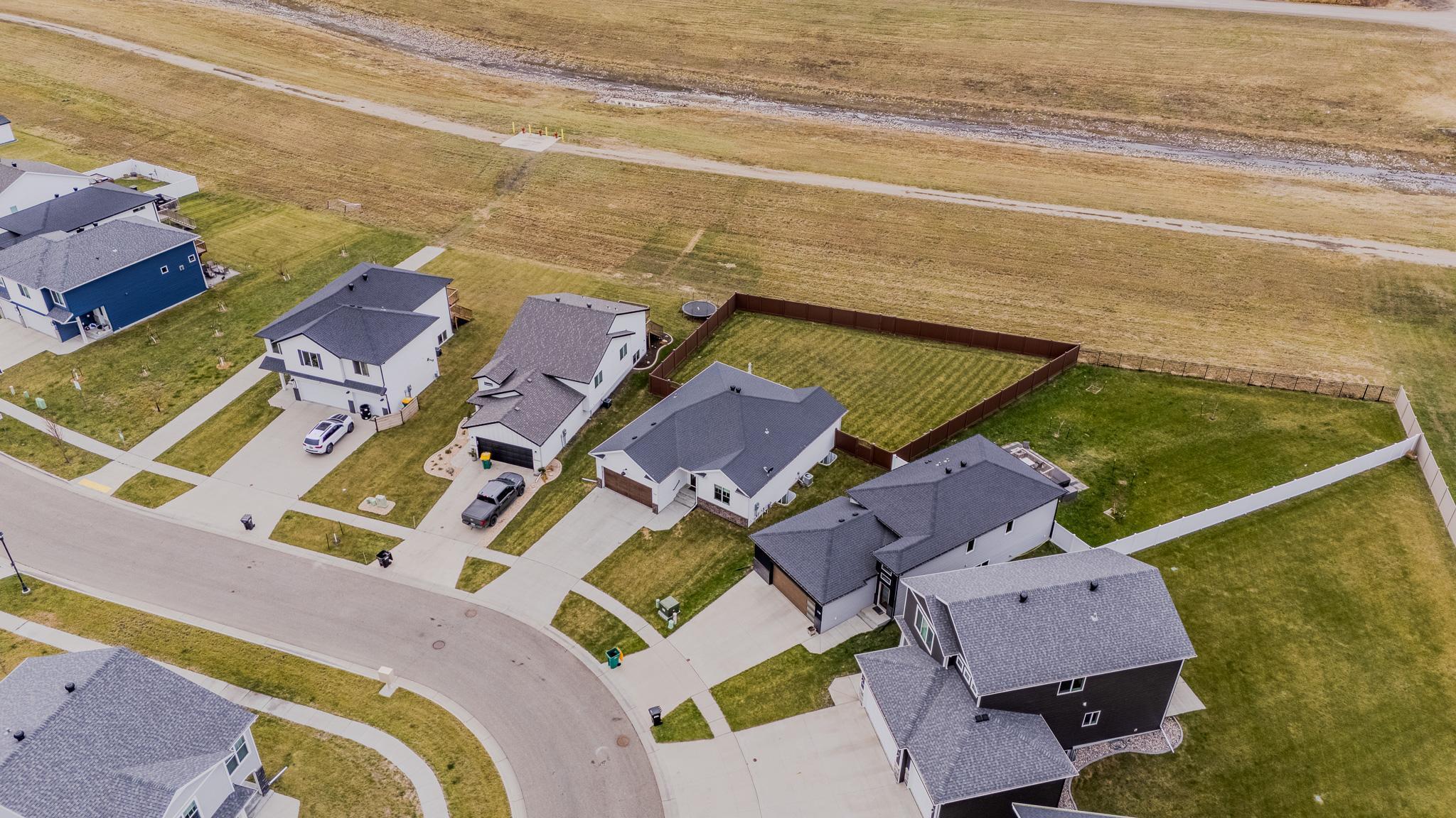 Aerial view of house