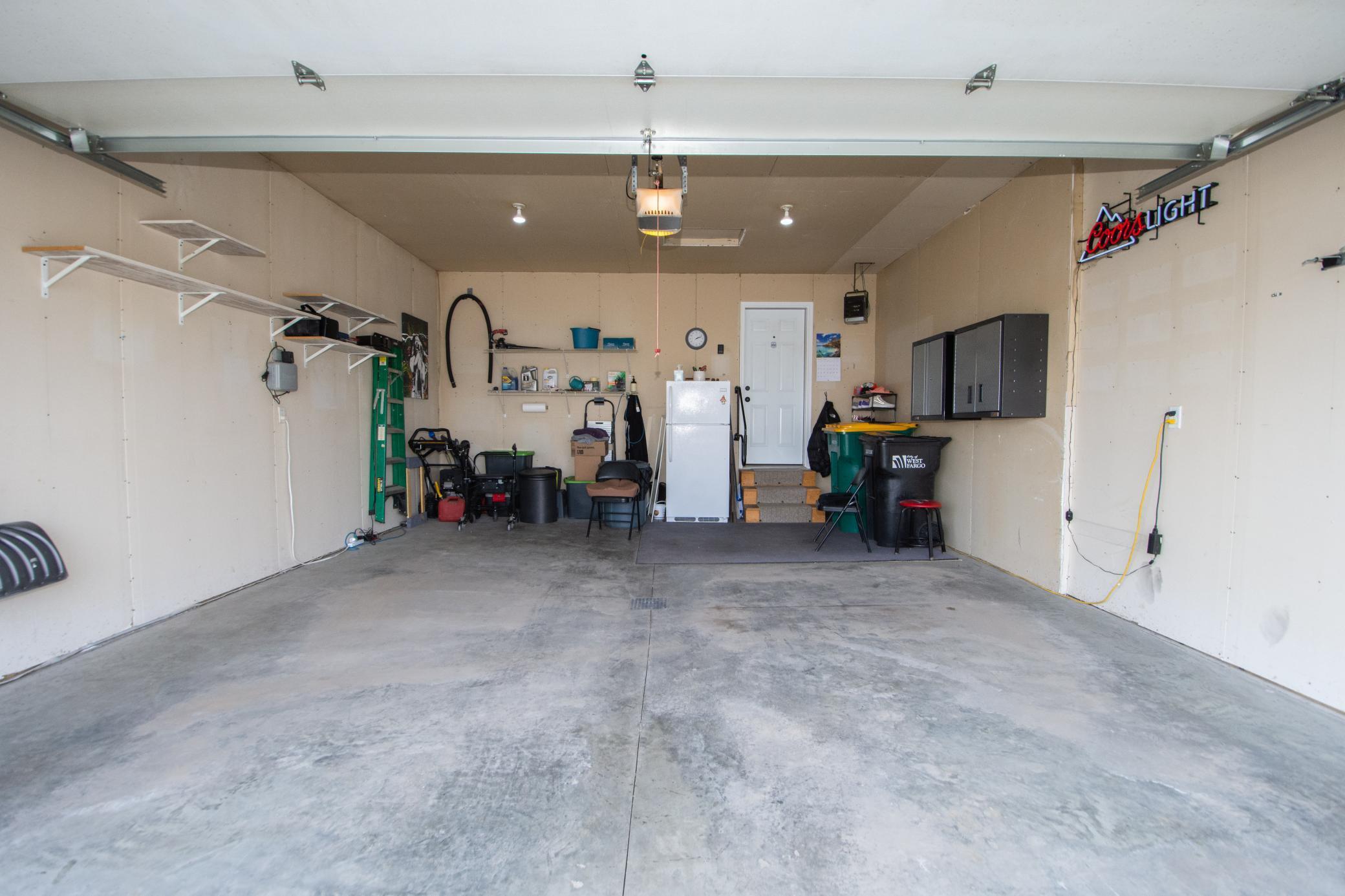 Finished garage