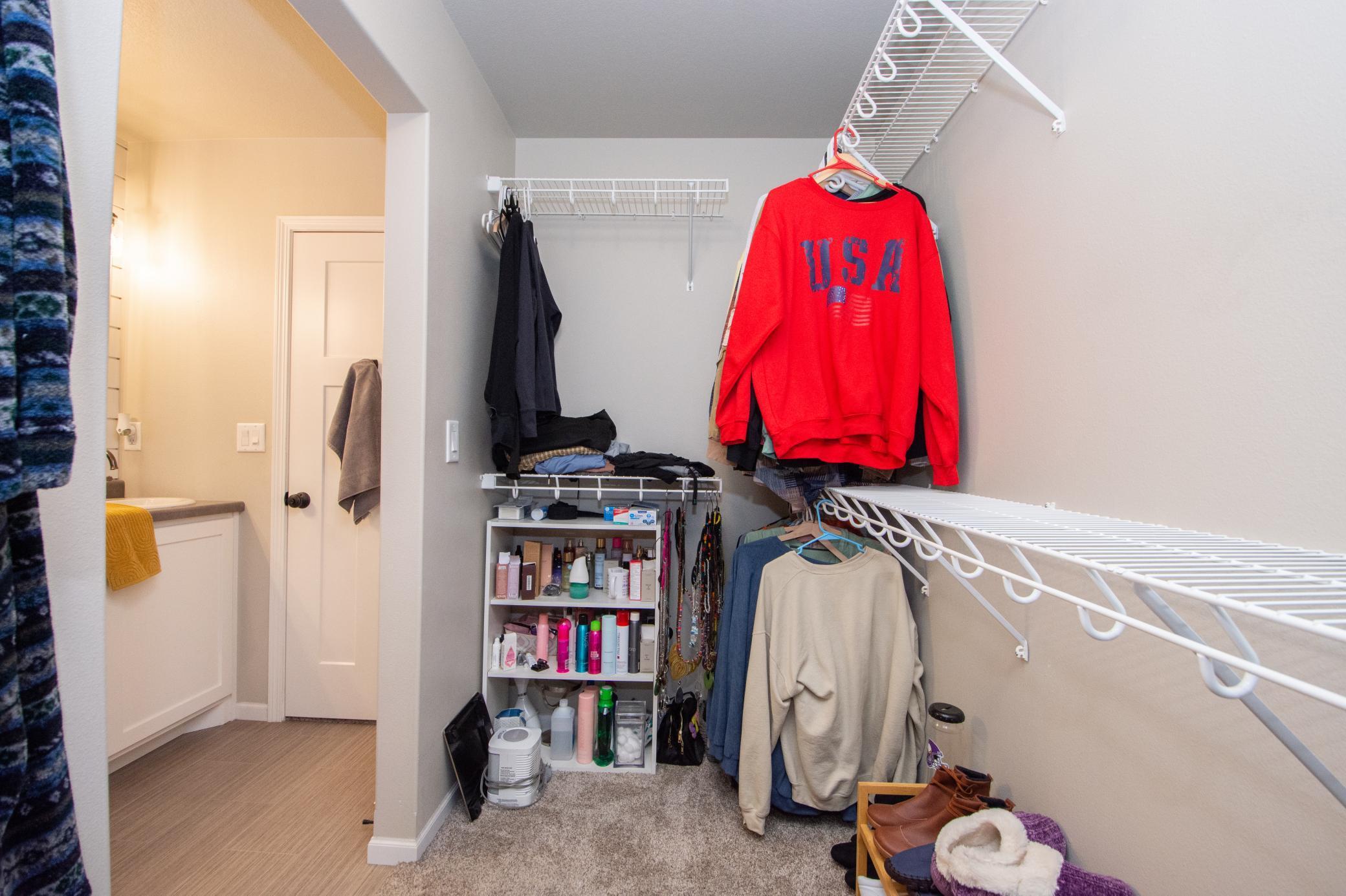 Primary walk in closet