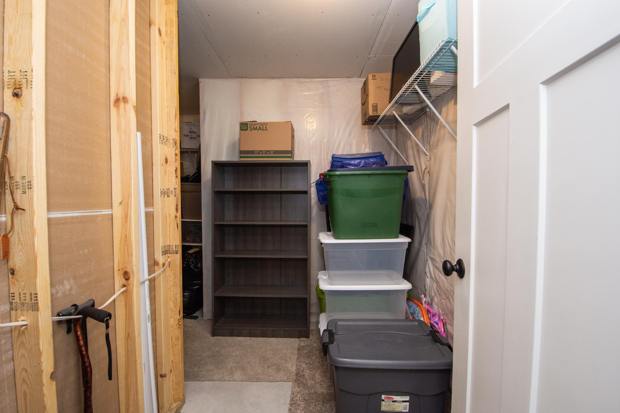 Extra storage in basement